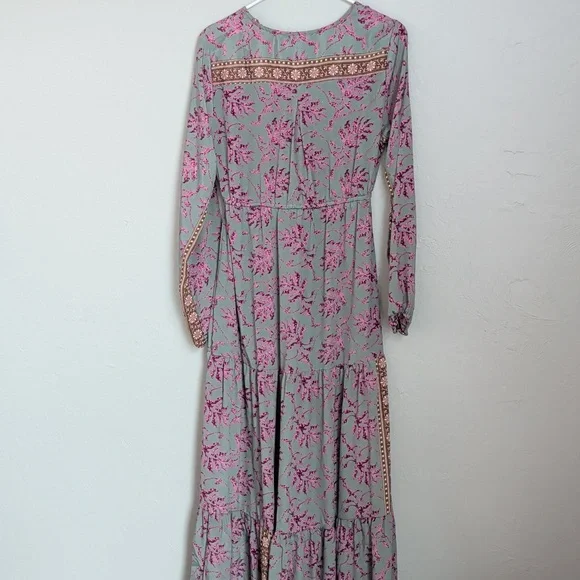 NWT Karma Highway Maxi Boho Long Sleeve Dress Women's Size OS - Picture 2 of 10